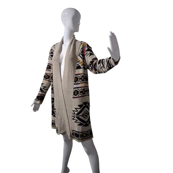 Anthropologie Northern Angel Womens size XL Cardigan Aztec Southwestern Duster - Picture 3 of 15